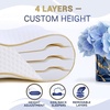 image:imageMemory Foam Pillow Cervical Pillow 4Layer Queen Contour Pillow Side Sleeper Neck Support Pillow for Neck Pain CertiPURUSExtra Queen 24 x 14 x 65