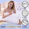 image:imageMemory Foam Pillow Cervical Pillow 4Layer Queen Contour Pillow Side Sleeper Neck Support Pillow for Neck Pain CertiPURUSExtra Queen 24 x 14 x 65