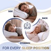 image:imageMemory Foam Pillow Cervical Pillow 4Layer Queen Contour Pillow Side Sleeper Neck Support Pillow for Neck Pain CertiPURUSQueen  24 x 14 x 51 2Pack