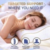image:imageMemory Foam Pillow Cervical Pillow 4Layer Queen Contour Pillow Side Sleeper Neck Support Pillow for Neck Pain CertiPURUSQueen  24 x 14 x 51 2Pack