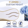 image:imageMemory Foam Pillow Cervical Pillow 4Layer Queen Contour Pillow Side Sleeper Neck Support Pillow for Neck Pain CertiPURUSQueen  24 x 14 x 51 2Pack
