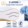 image:imageMemory Foam Pillow Cervical Pillow 4Layer Queen Contour Pillow Side Sleeper Neck Support Pillow for Neck Pain CertiPURUSTravel 18 x 12 x 5 2Pack
