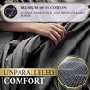 image:imageRoyal Therapy Twin Sheet Set 100 Cotton 1000 Thread Count Fitted Bed Sheets 17Inch Deep Pockets Grey Bedding SetGray