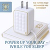 image:imageTwin Size Mattress Topper Twin  823 Inches Deep Pocket 400 TC Cotton Extra Thick Mattress Topper Soft Mattress Down Alternative Fill Cover Cooling Overfilled 1400GSM Mattress Pad Royal TherapyWhite