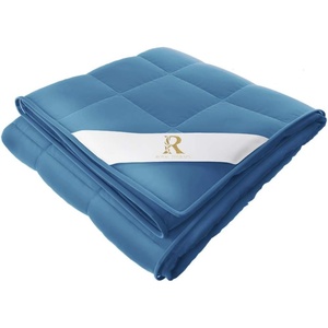 image:imageRoyal Therapy Weighted Blanket  Heavy 100 Cotton Blankets with Premium Glass Beads 80x87 30lbs New York Blue Suitable for Two People 150250lb  Use on QueenKing Bed