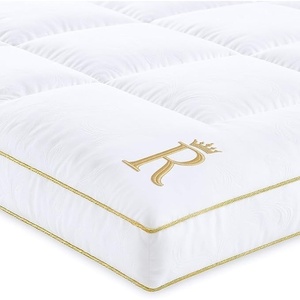 image:imageTwin Size Mattress Topper Twin  823 Inches Deep Pocket 400 TC Cotton Extra Thick Mattress Topper Soft Mattress Down Alternative Fill Cover Cooling Overfilled 1400GSM Mattress Pad Royal TherapyWhite